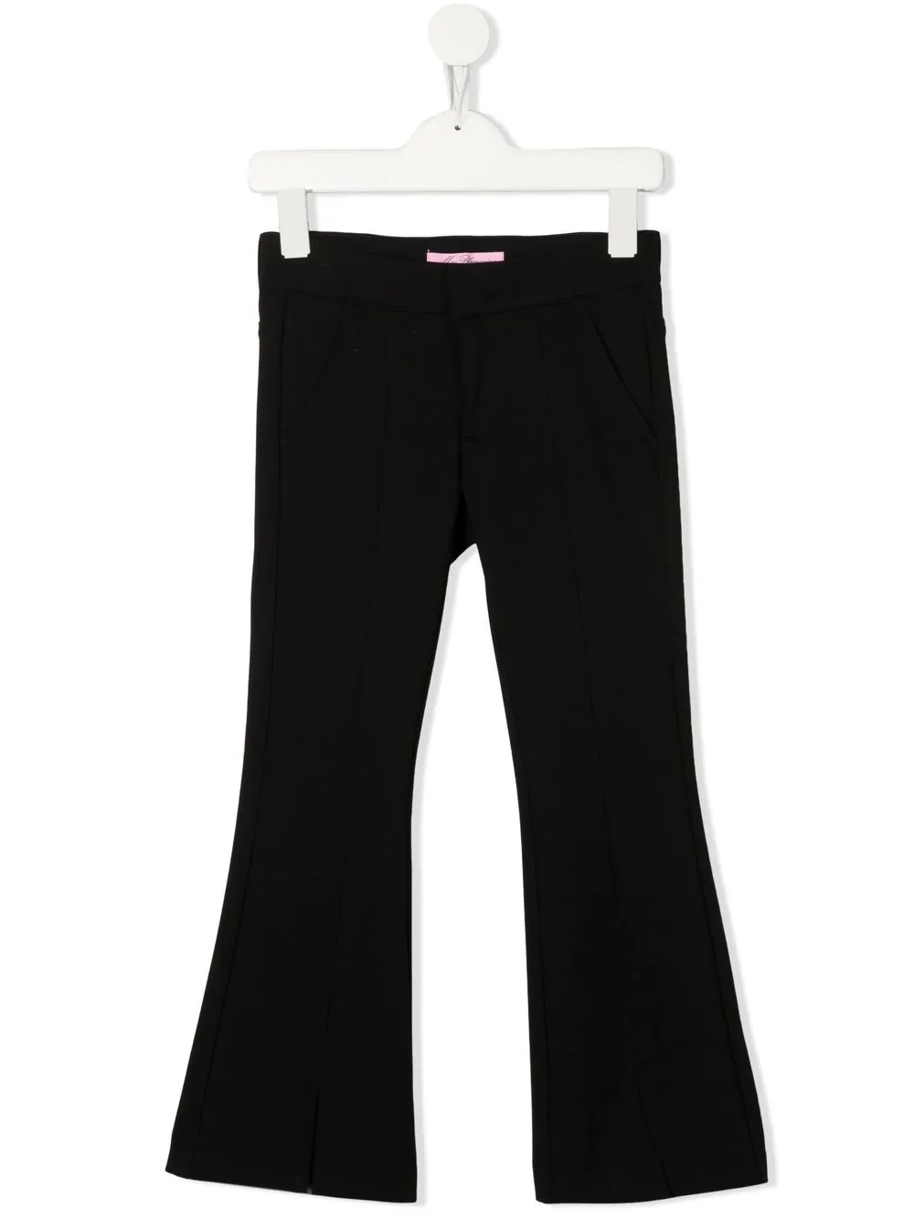 

Miss Blumarine pantalones acampanados con parche del logo - Negro