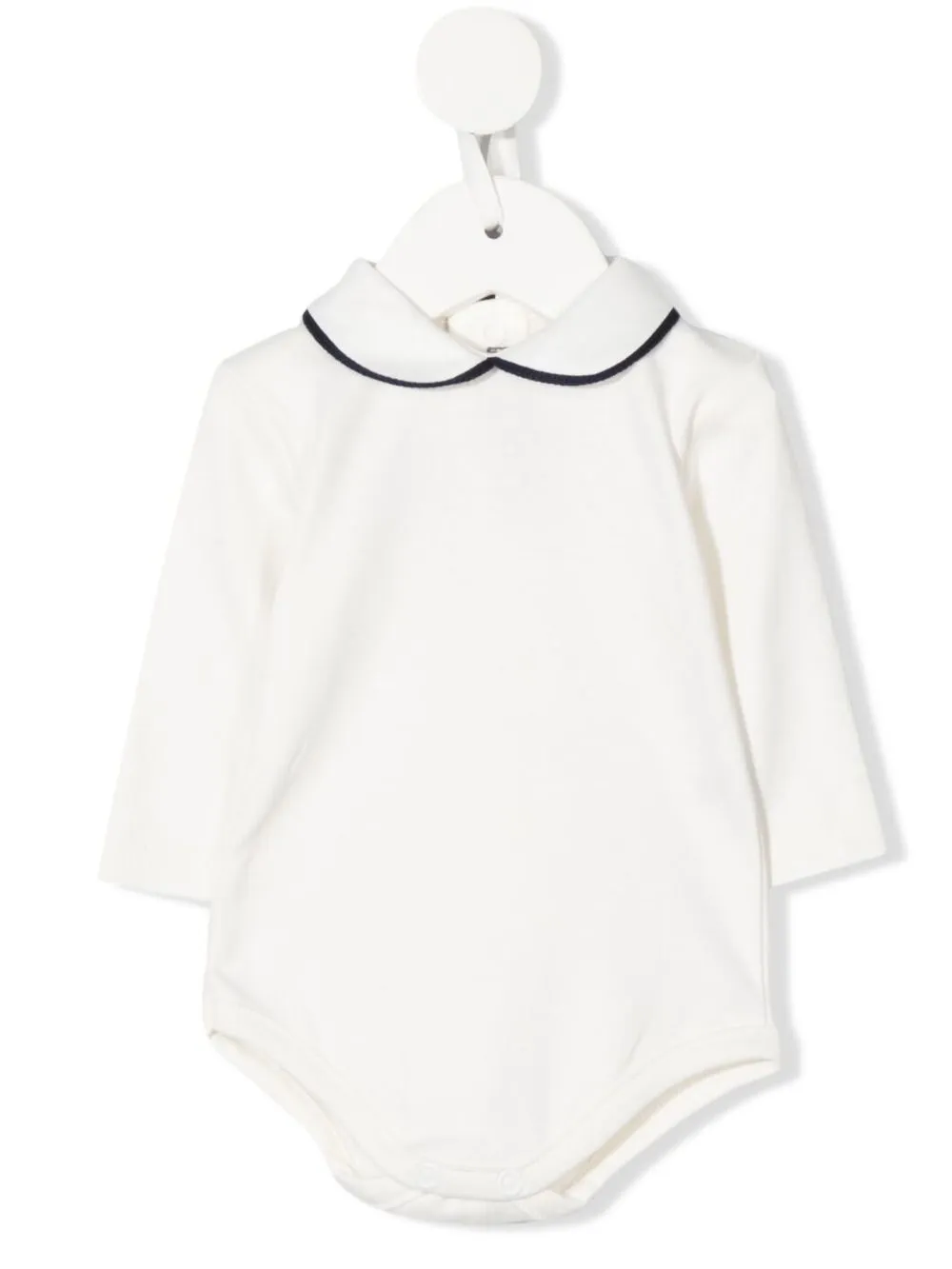 Little Bear Babies' Collar-detail Cotton Body In White