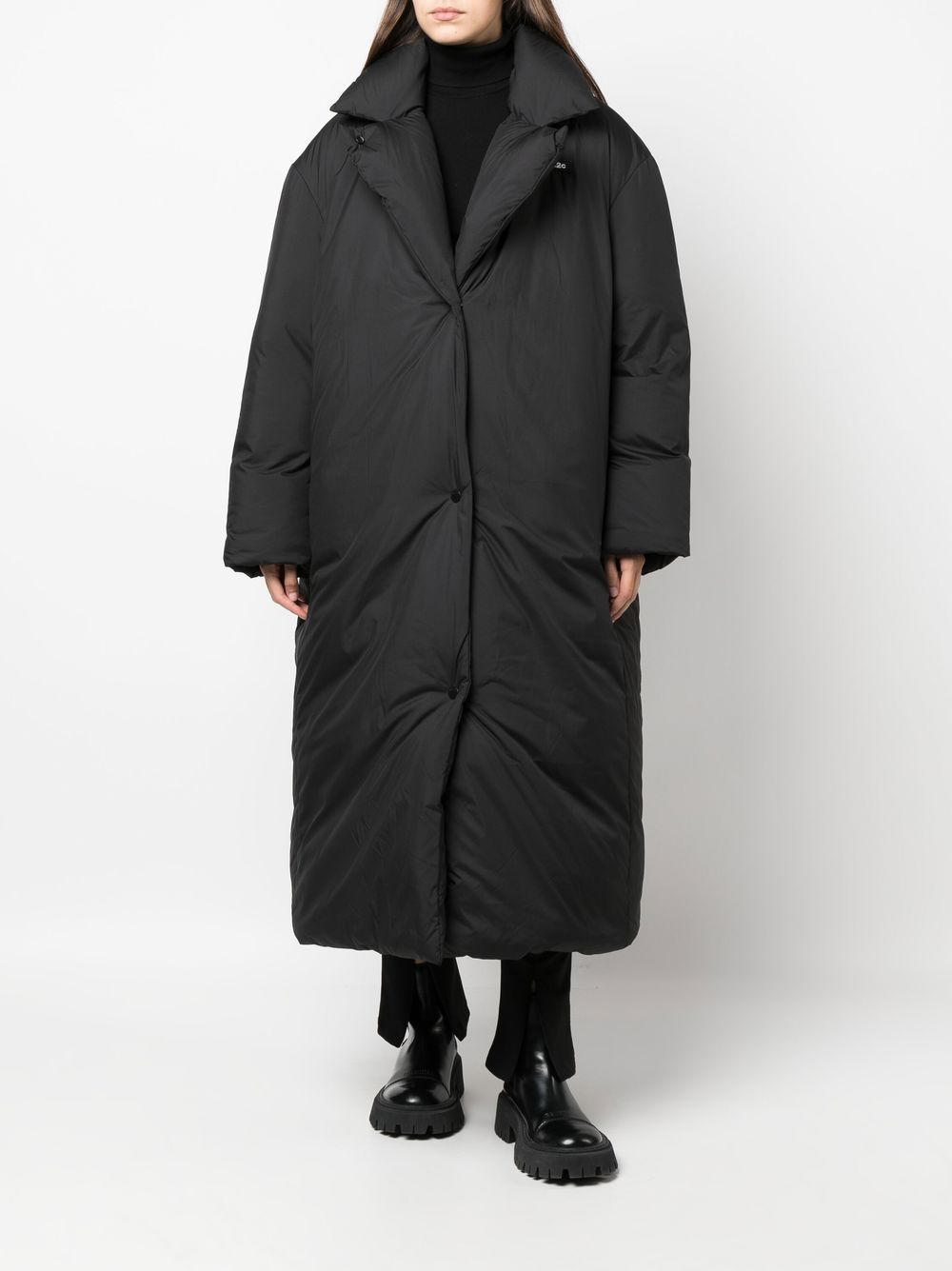 Shop 032c Padded Oversize Long Coat In Black