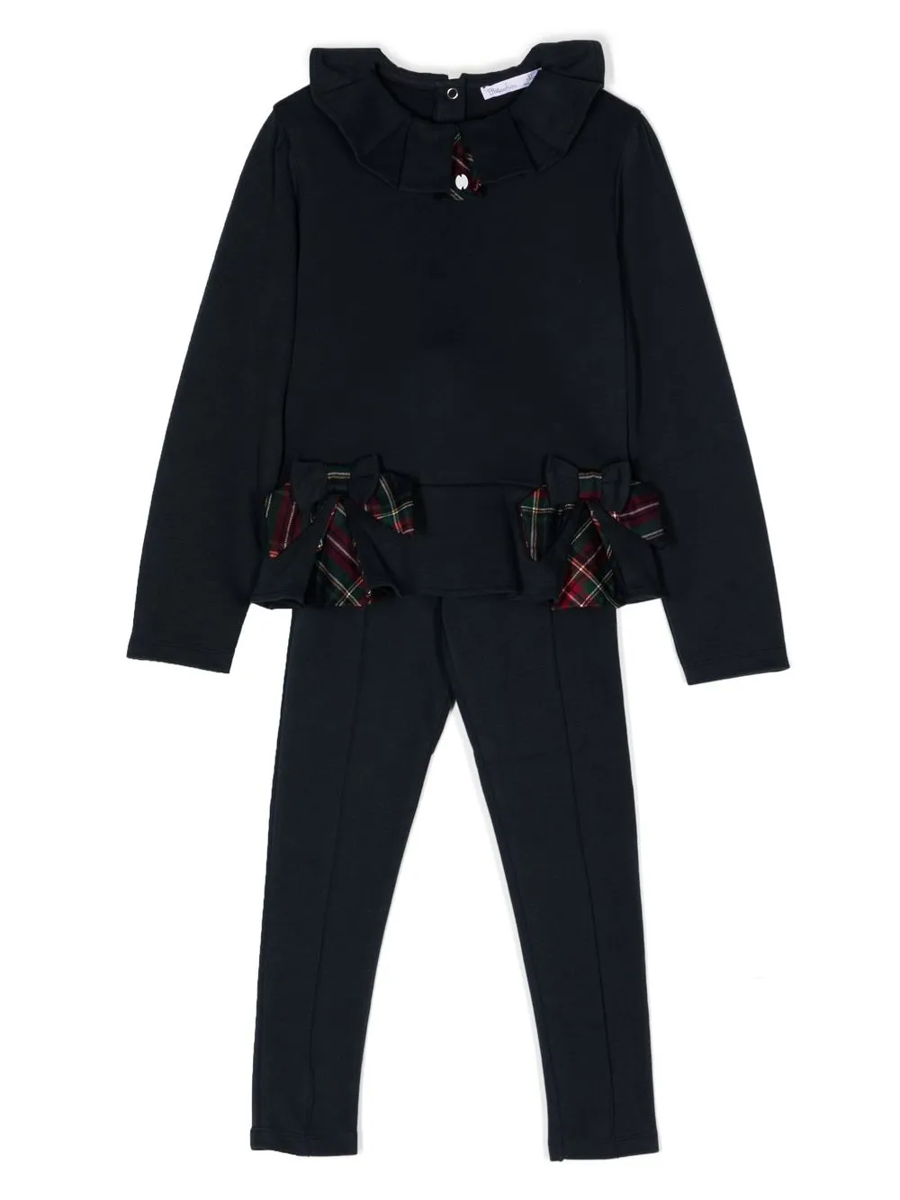 

Patachou tartan-bow tracksuit set - Grey