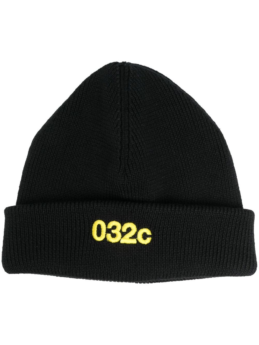 032C EMBROIDERED-LOGO KNIT BEANIE