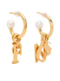 Sunnei letter-pendant earrings - Gold