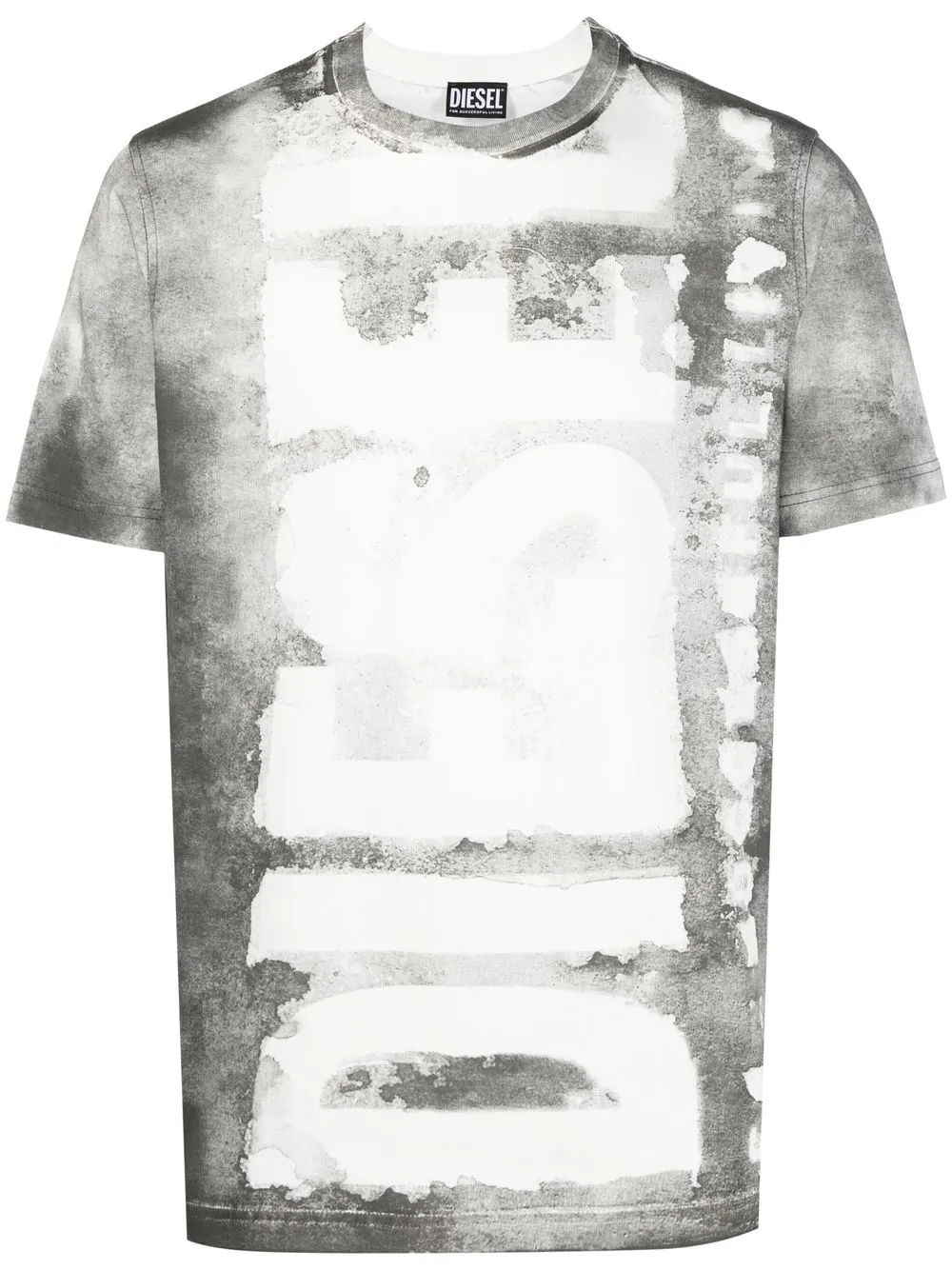 

Diesel playera con logo estampado - Gris