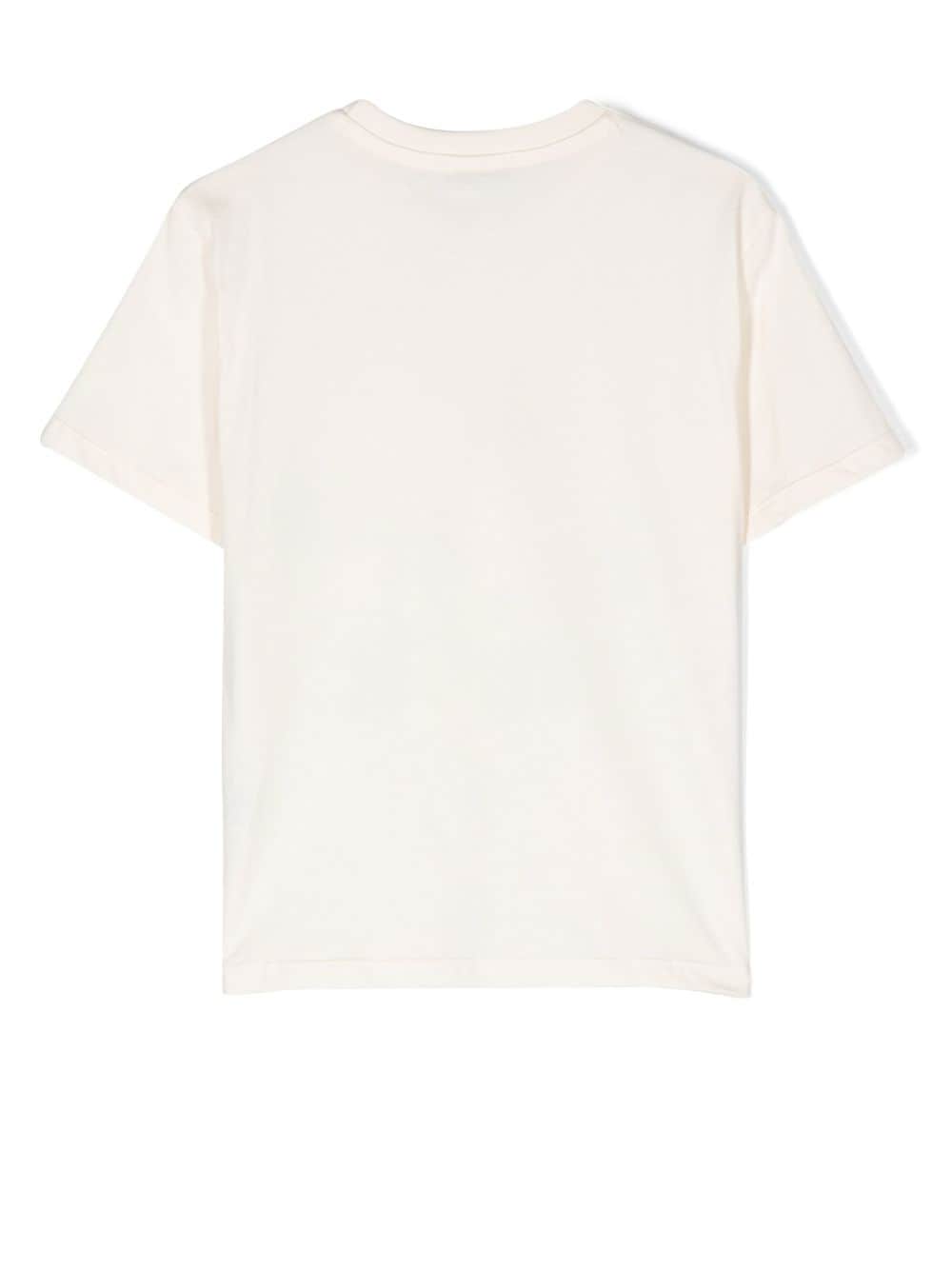 Pinko Kids T-shirt met bloemenprint - Beige