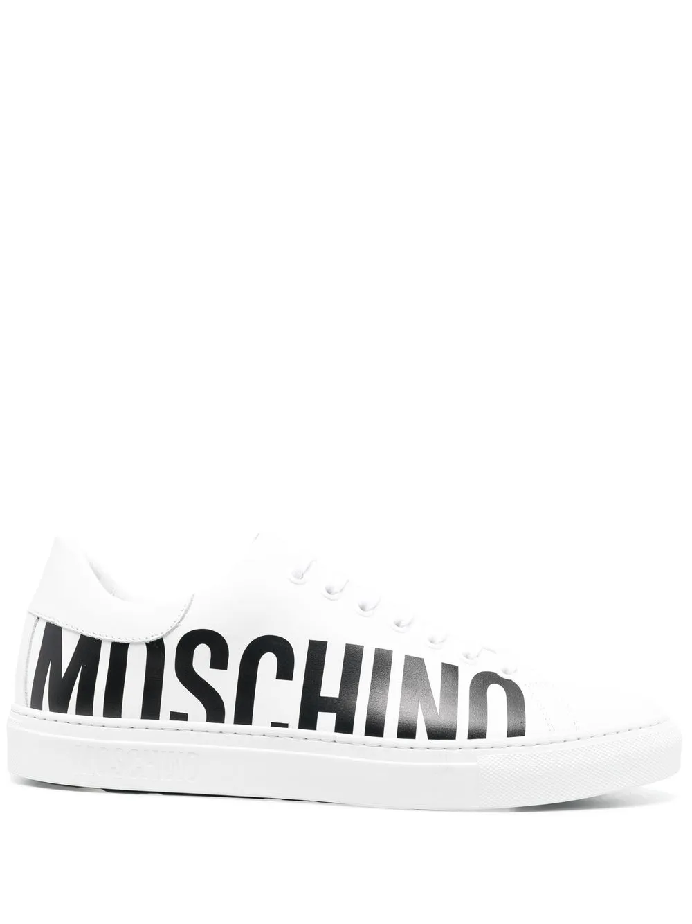 

Moschino tenis bajos con logo estampado - Blanco