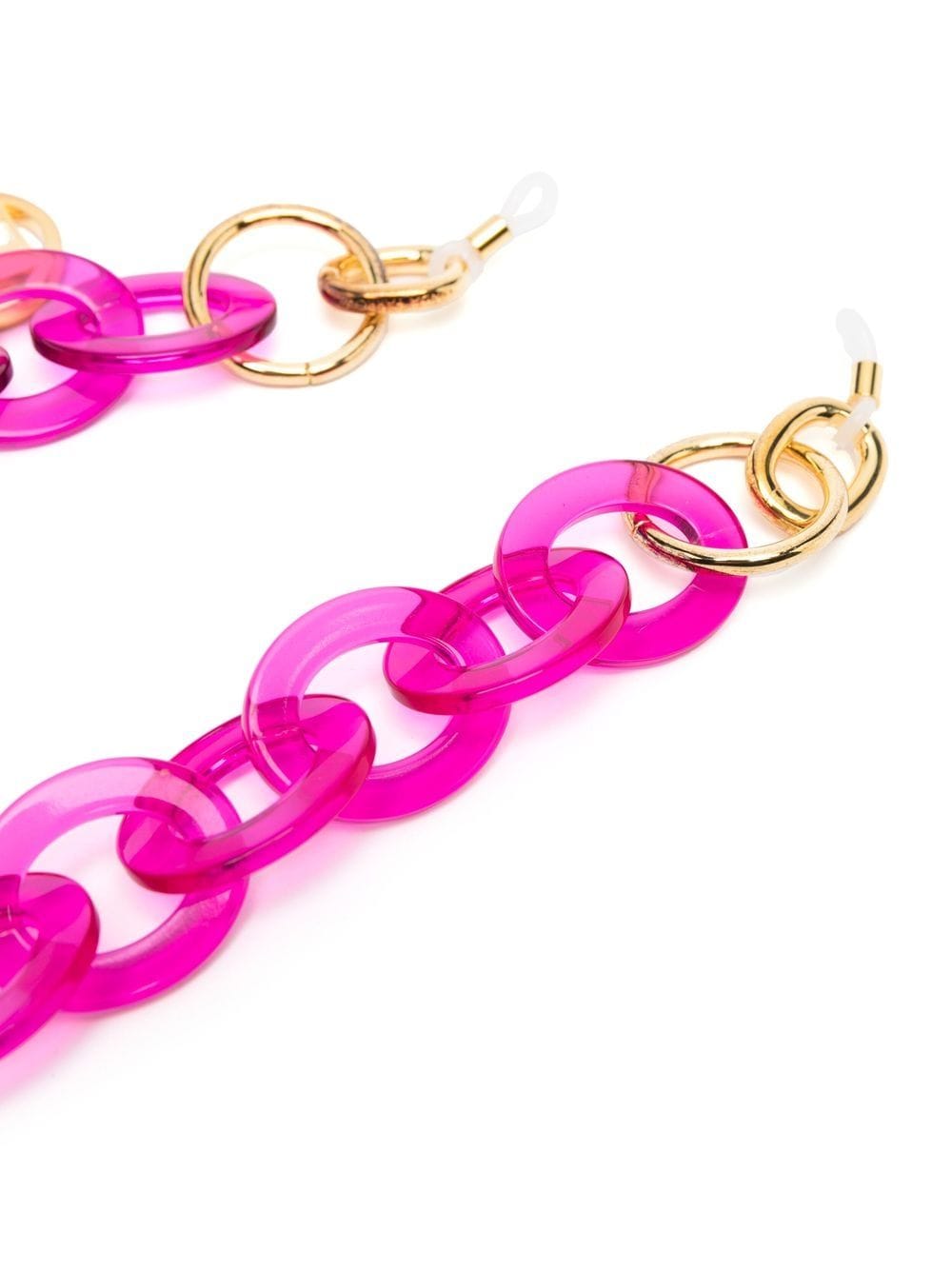 Shop Linda Farrow Chunky Sunglasses Chain In Pink