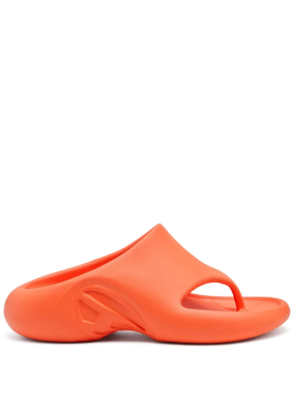 Shop Diesel Sa-maui X Logo-embossed Flip-flops In Orange