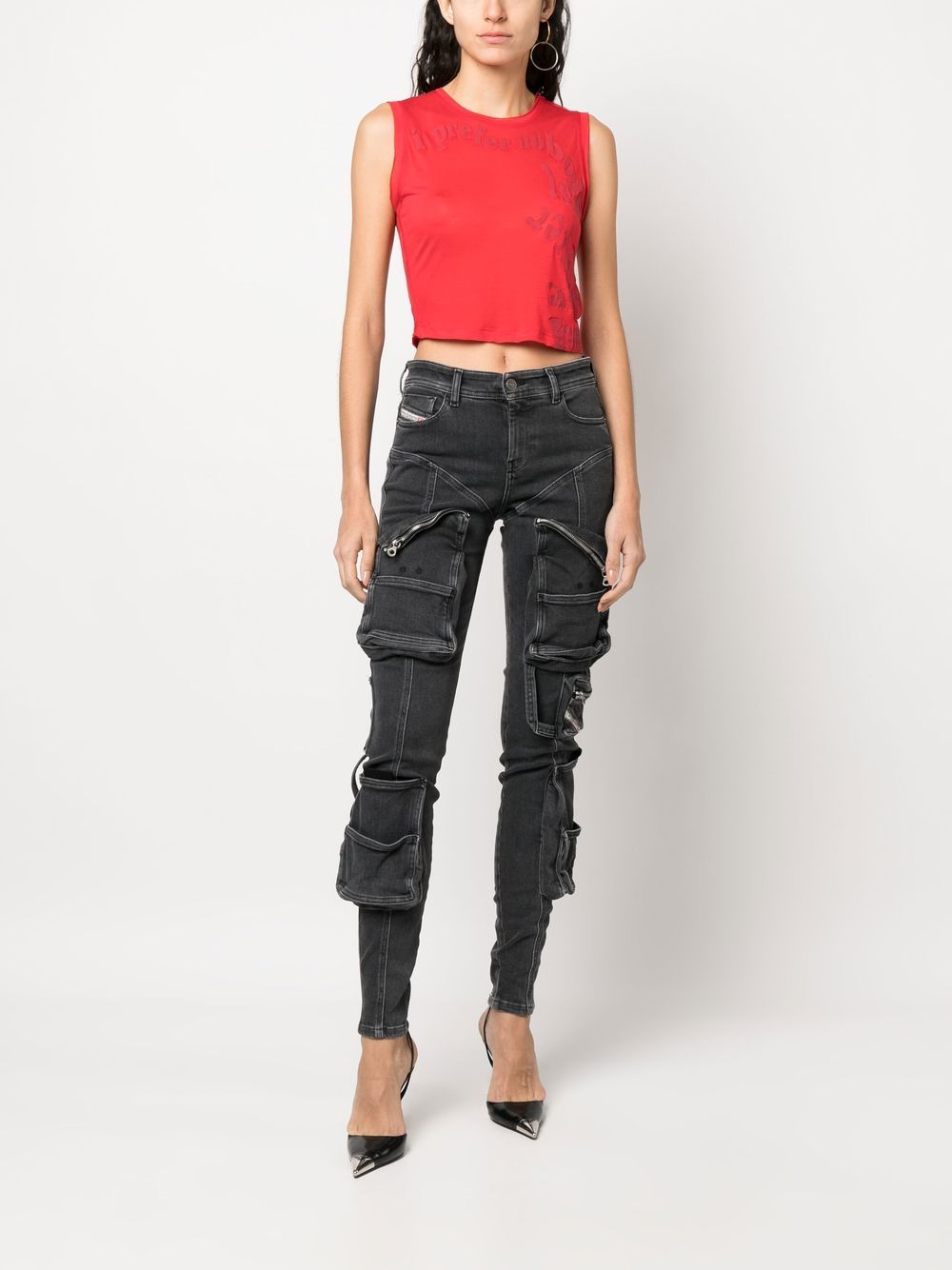 Diesel Mouwloze top - Rood