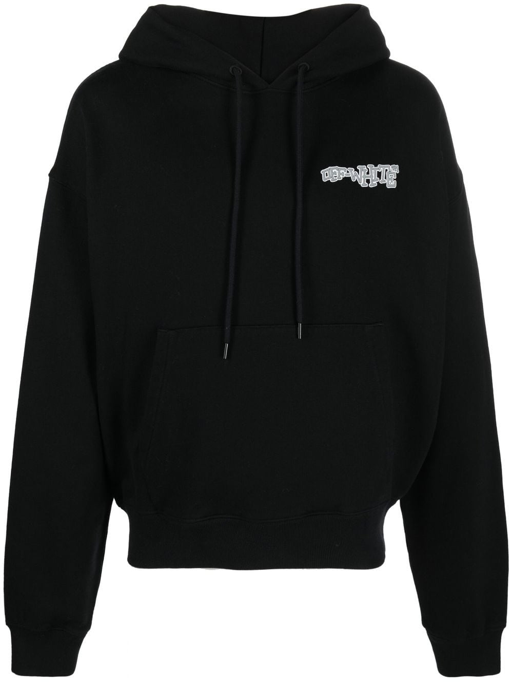 Off-White logo-print Drawstring Hoodie - Farfetch