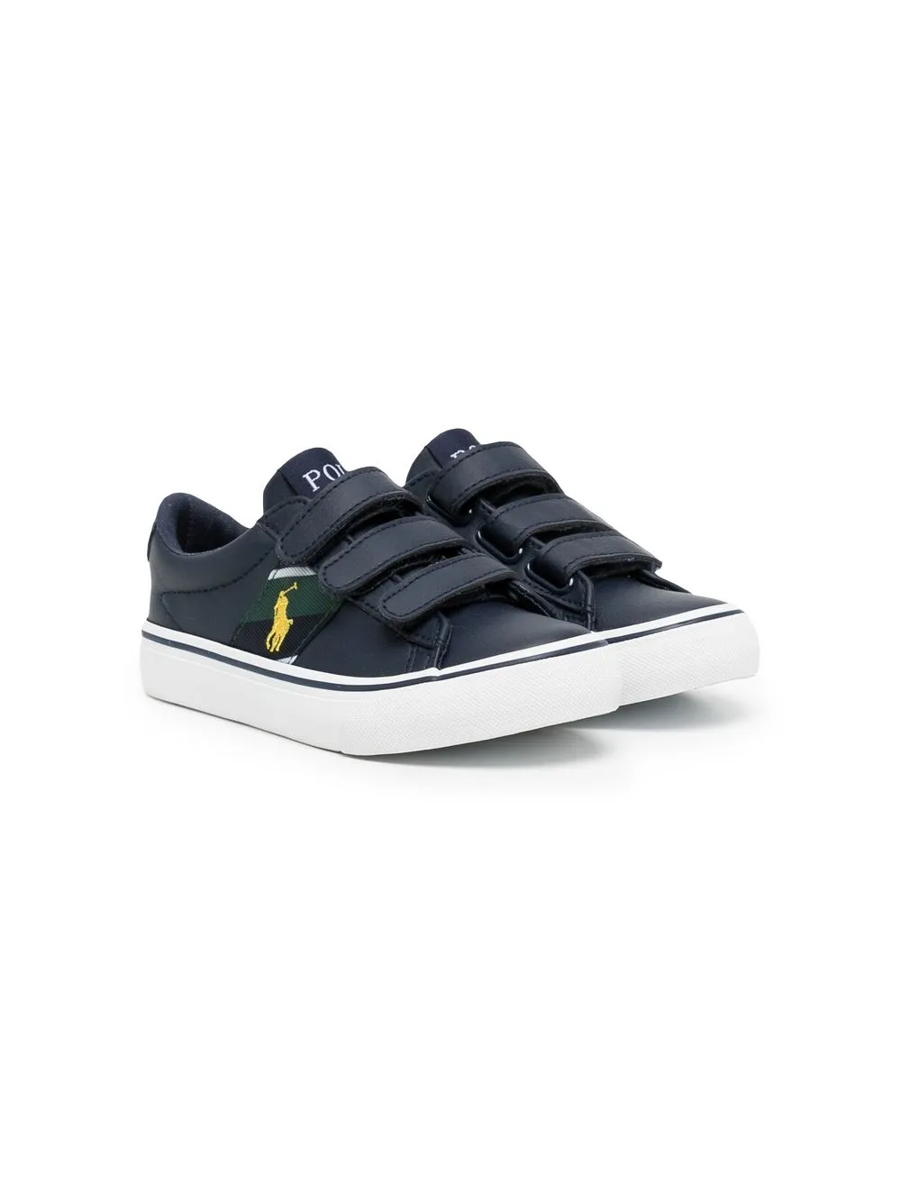 

Ralph Lauren Kids embroidered-logo sneakers - Blue