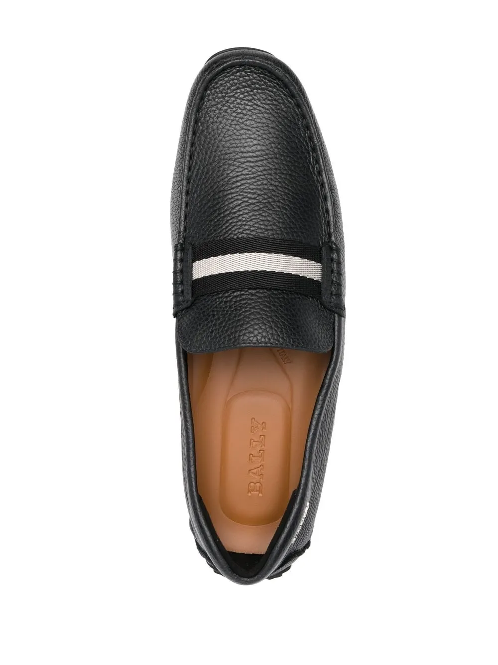 Bally Pearce Stripe-detail Loafers In 黑色
