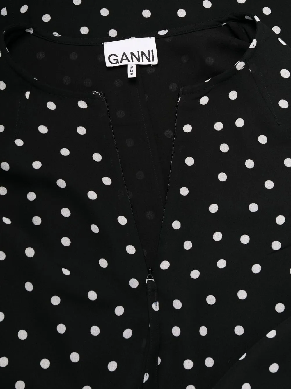 GANNI ドット クレープワンピース - Farfetch