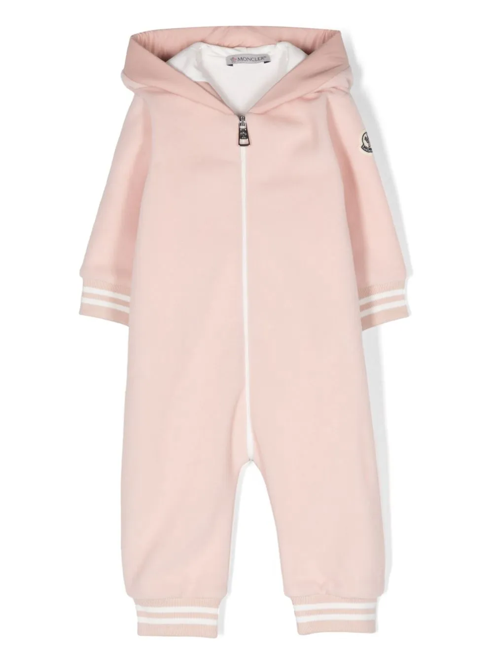 

Moncler Enfant logo-detail jersey romper - Pink