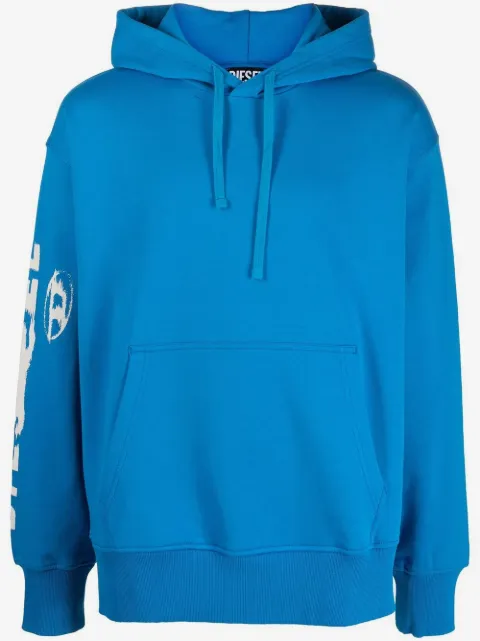 Diesel graphic-print cotton hoodie