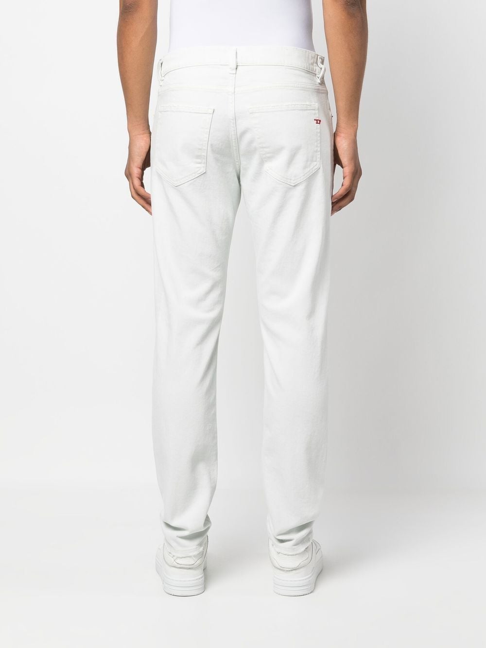 Shop Diesel 2019 D-strukt 09f26 Slim-cut Jeans In White