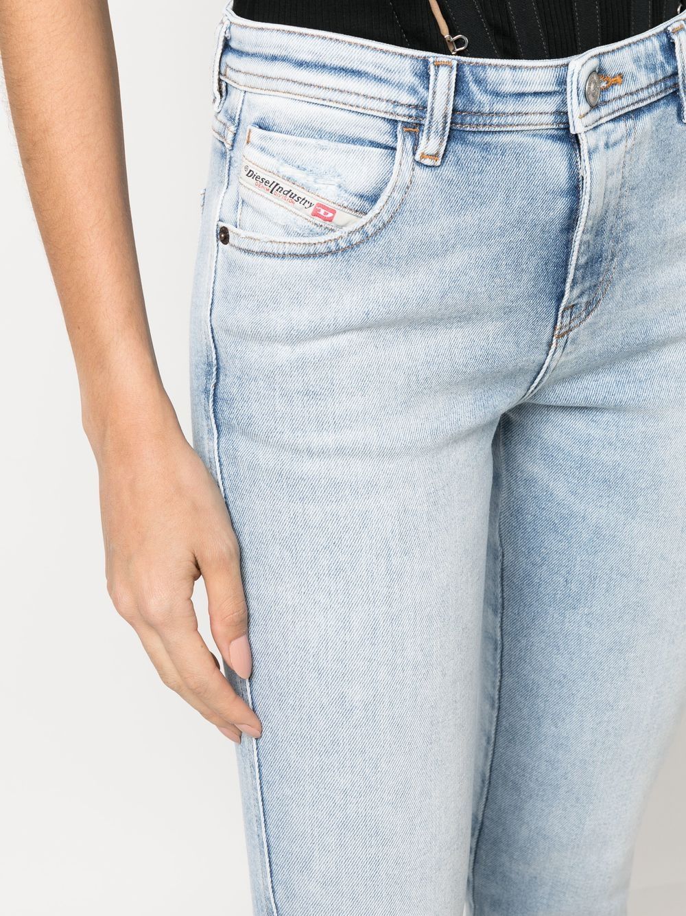 Shop Diesel Babhila Skinny-cut Jeans In Blau