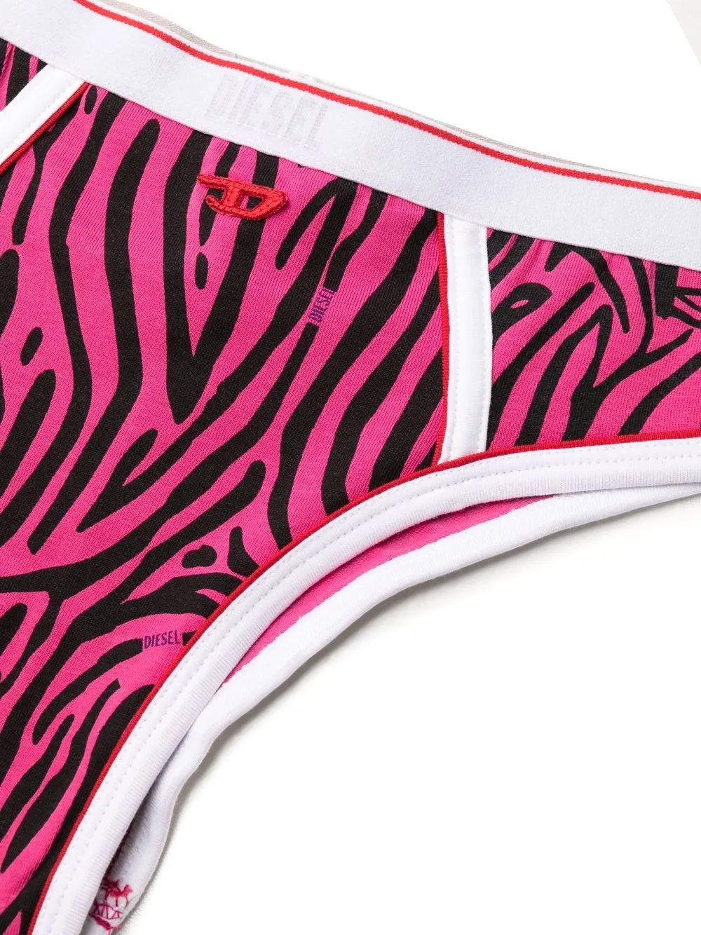 diesel 斑马纹刺绣logo三角内裤