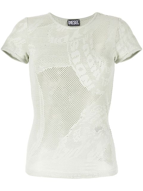 Diesel mesh-detailing knitted T-shirt