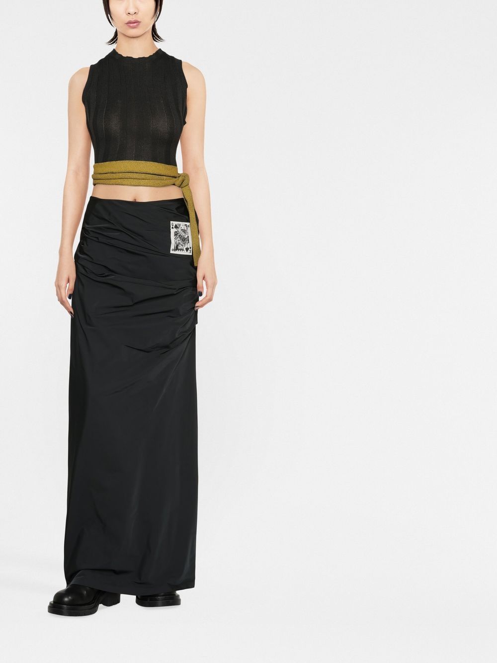 MM6 Maison Margiela Maxi-rok met print - Zwart