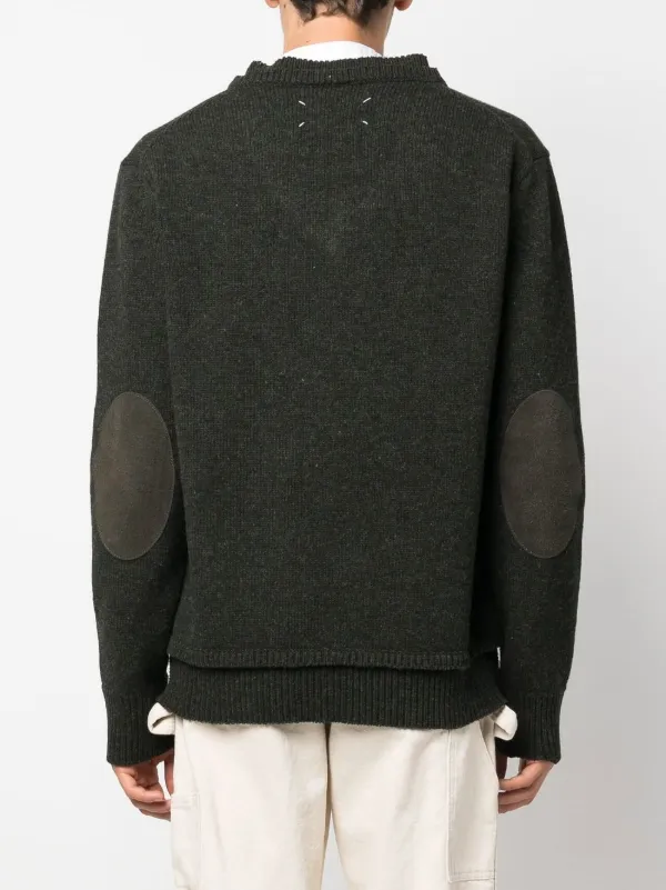 maison margiela 2019aw elbow patch knit-