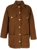 Joshua Sanders smiley face button-up coat - Brown