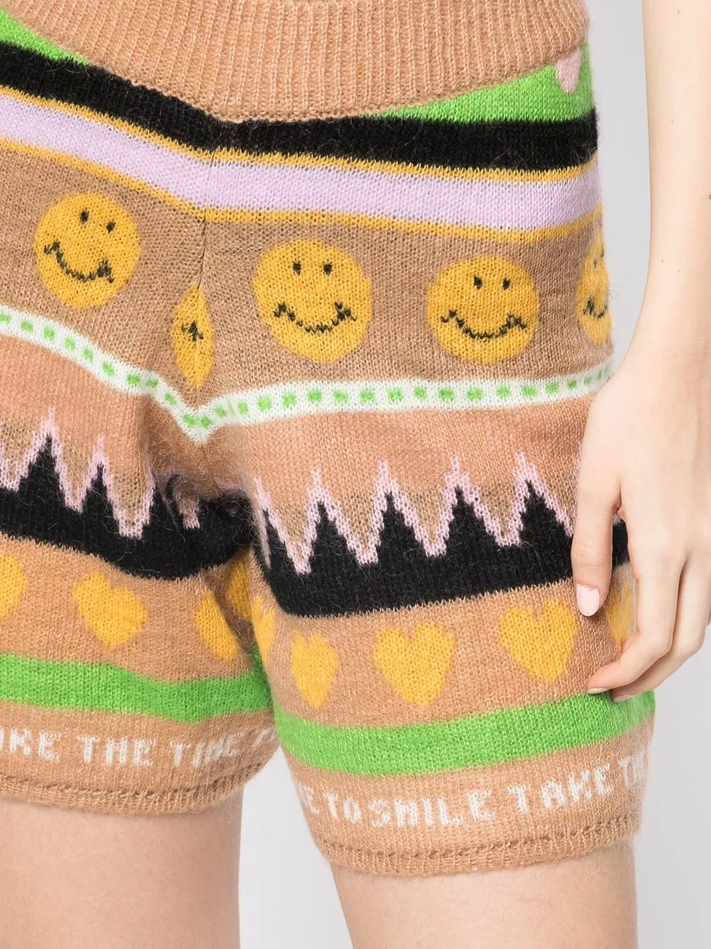 Joshua Sanders Landscape Knitted Shorts In 褐色