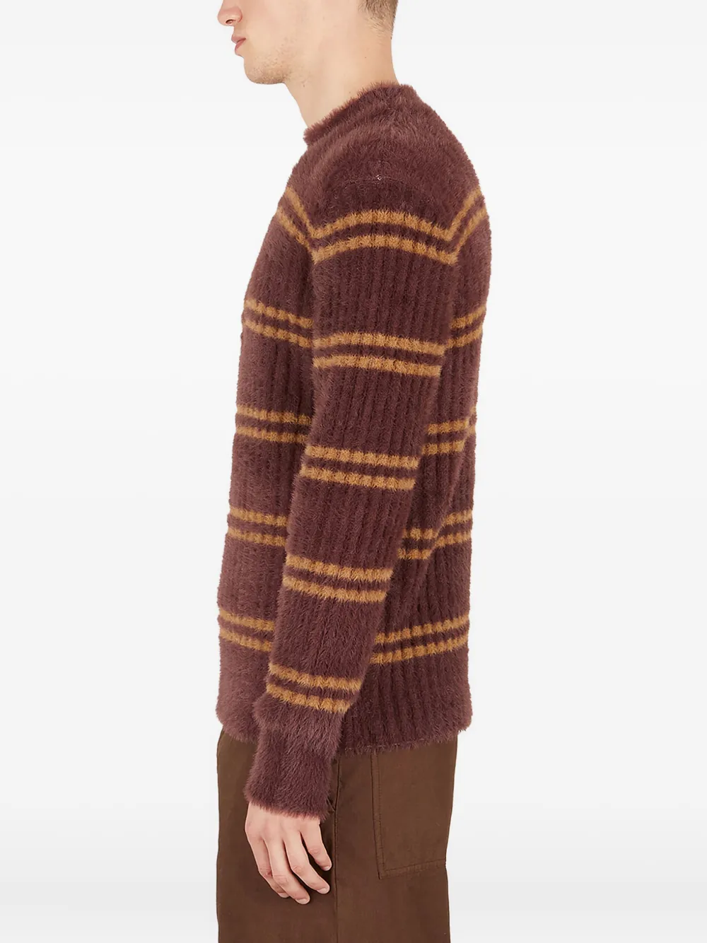 Jacquemus Pescadou striped ribbed sweater Bruin