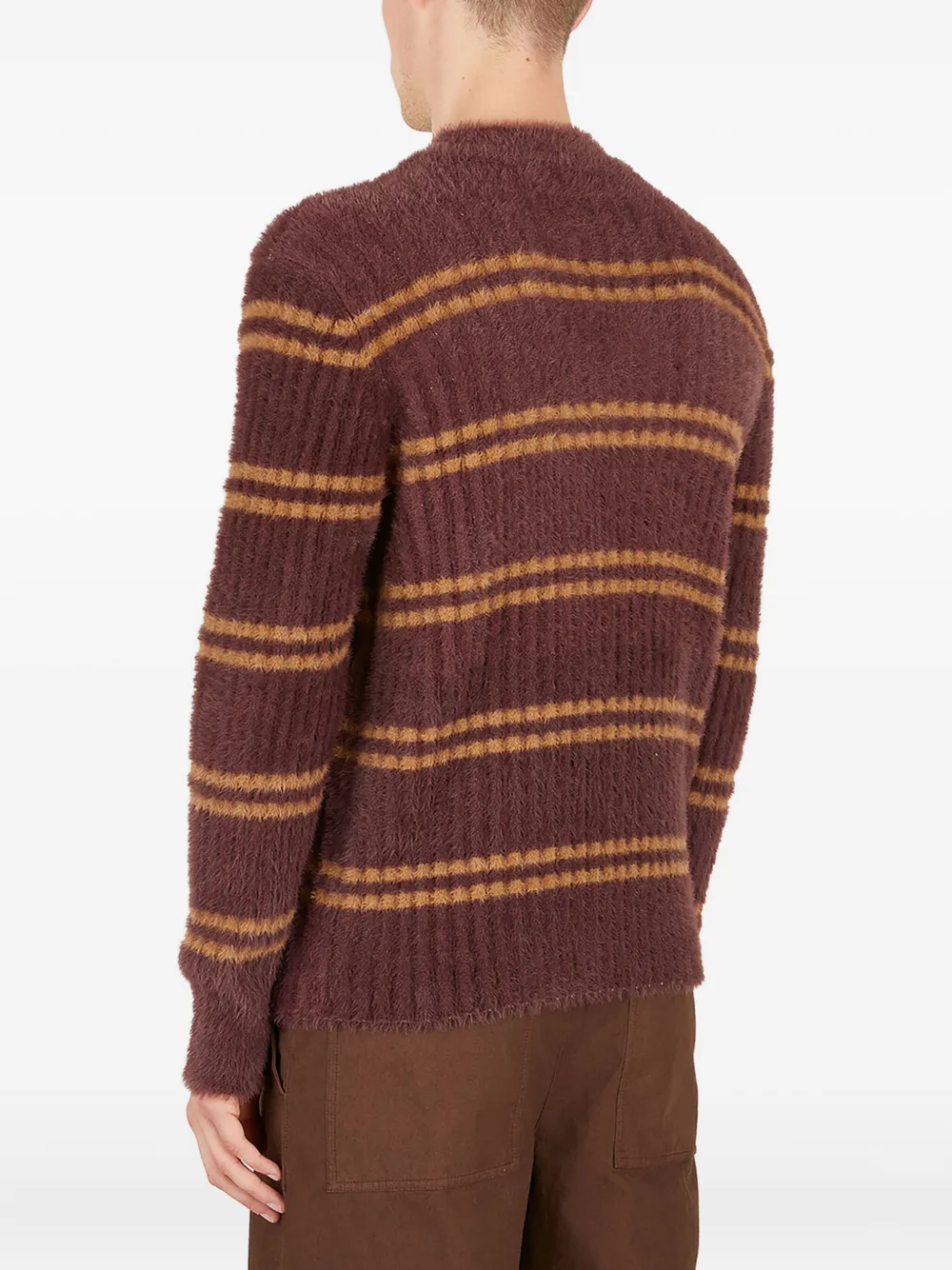 Jacquemus Pescadou striped ribbed sweater Bruin