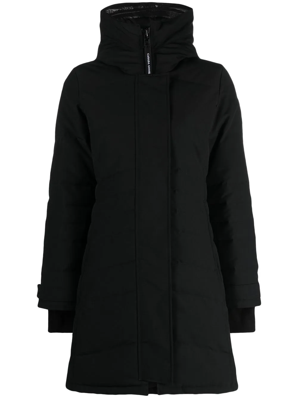 

Canada Goose abrigo capitonado con parche del logo - Negro