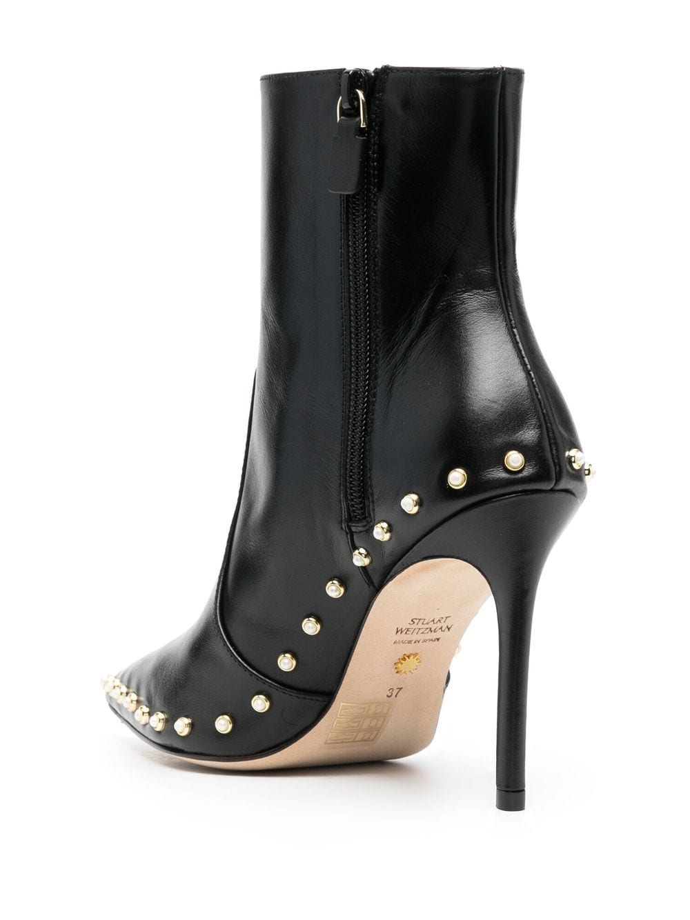 Stuart Weitzman pearl-detail 110mm Leather Boots - Farfetch