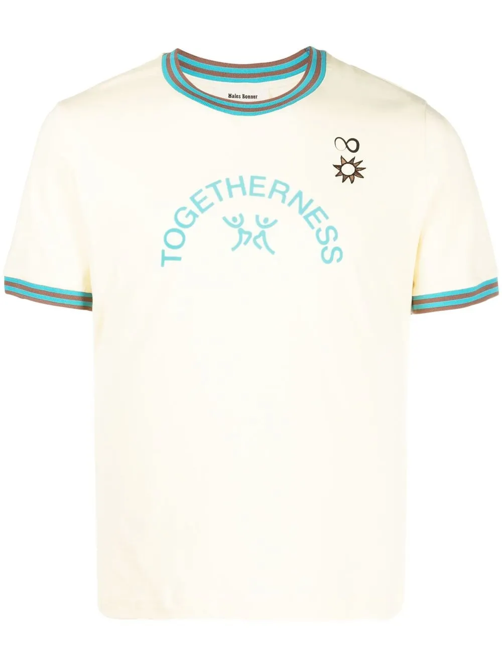 

Wales Bonner playera con motivo Togetherness - Amarillo