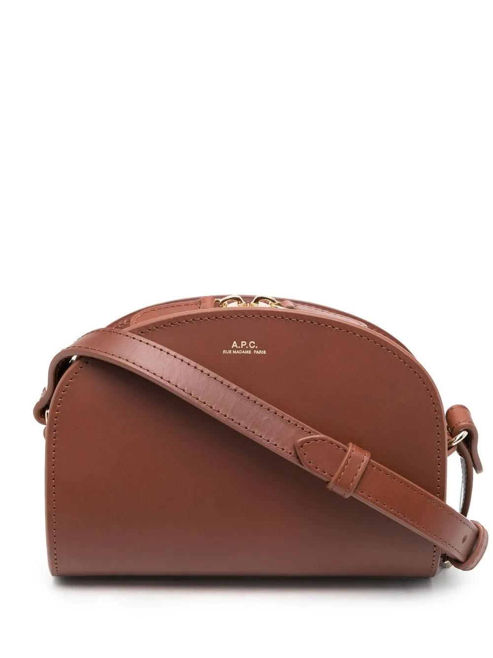 

A.P.C. bolsa crossbody Demi Lune mini - Marrón