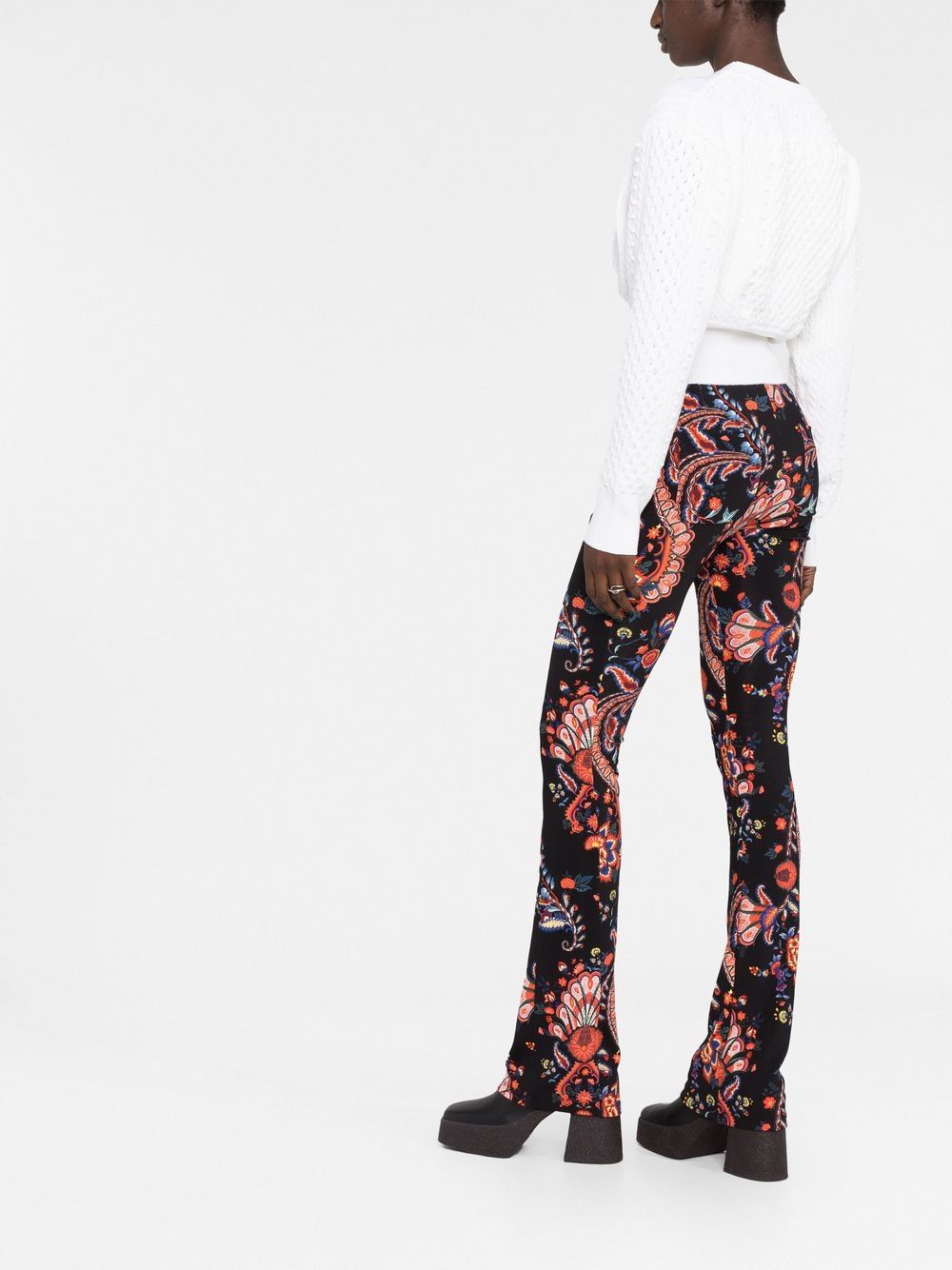 Where to get Rabanne floral print high-waisted trousers Women