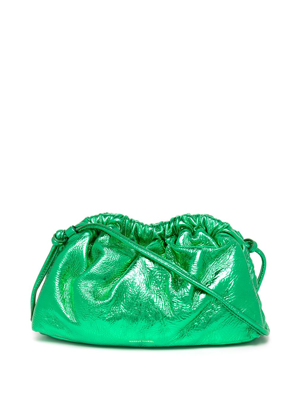 

Mansur Gavriel Mini Cloud metallic leather clutch - Green