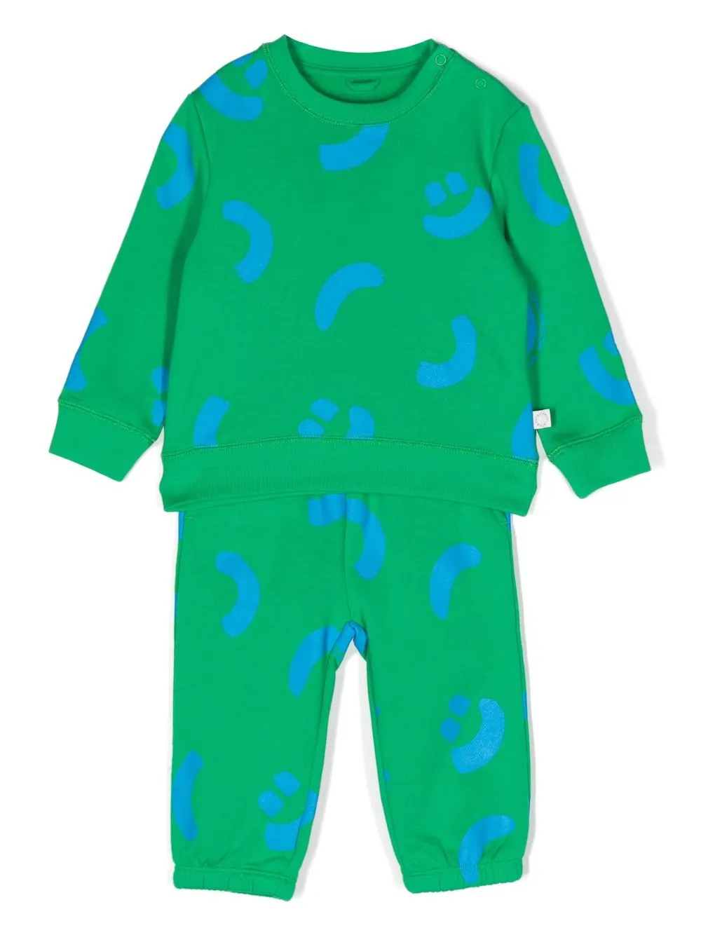 

Stella McCartney Kids smiley face-print tracksuit set - Green