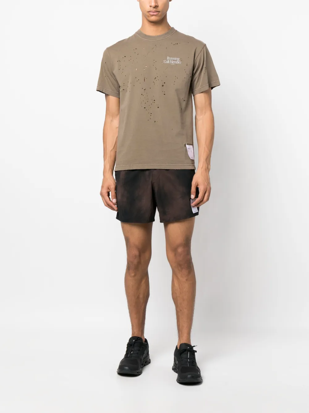 Satisfy MothTech distressed T-shirt - Bruin