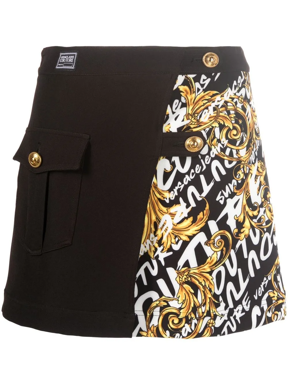 

Versace Jeans Couture falda corta con estampado Barocco - Negro