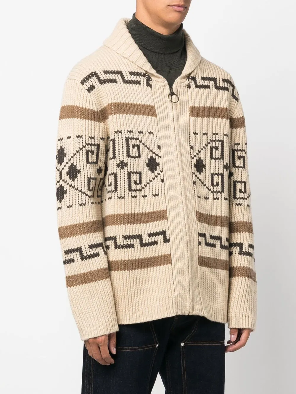 Pendleton Original Westerley Ribbed Cardigan In Nude
