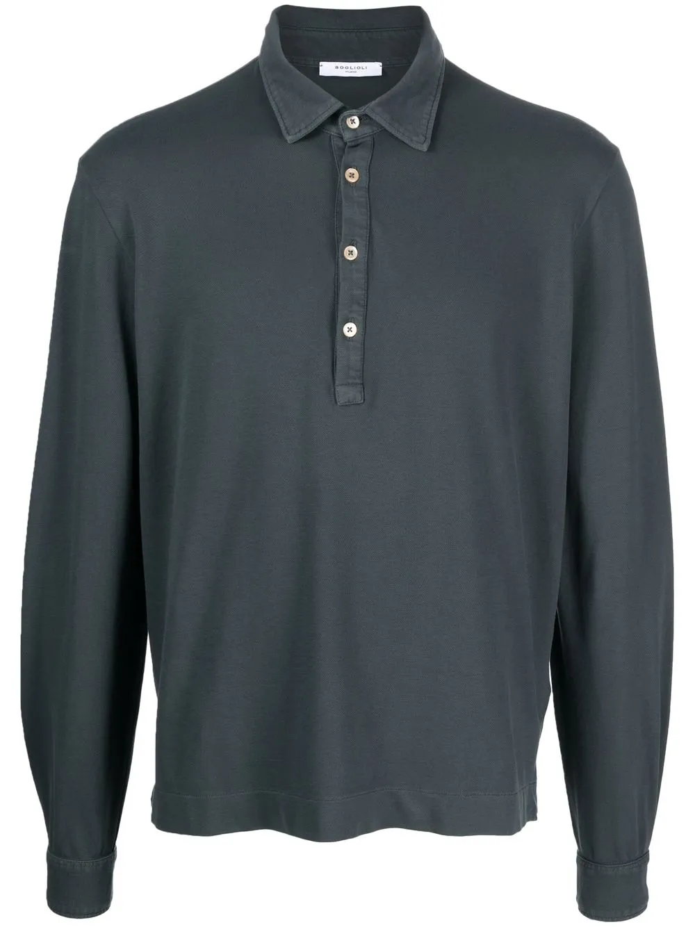 

Boglioli long-sleeve polo shirt - Blue