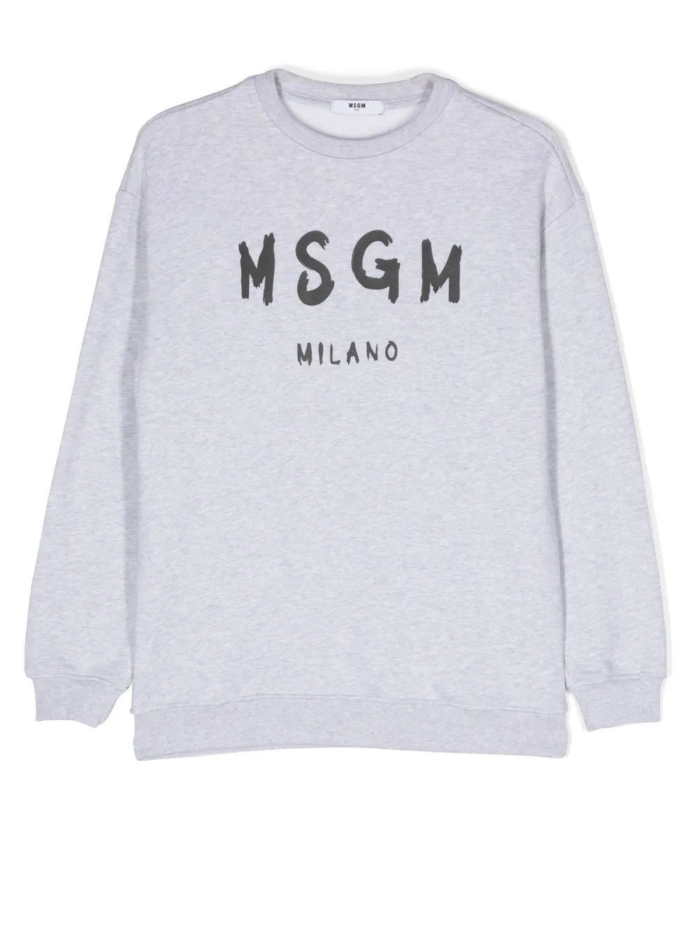 

MSGM Kids sudadera con logo estampado - Gris