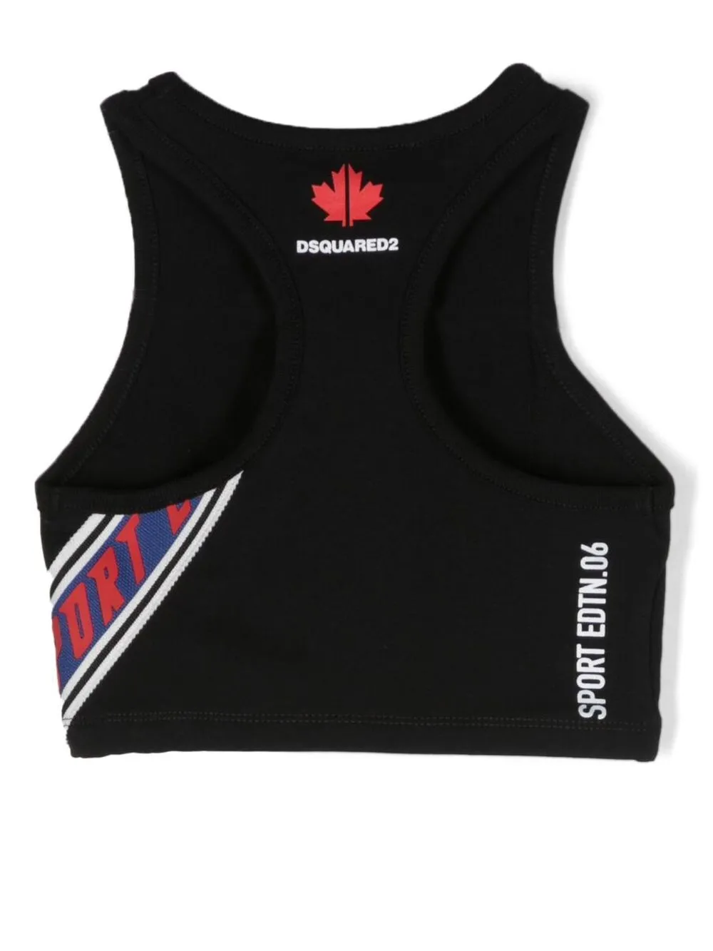 Dsquared2 Logo-print Cropped Vest In Schwarz