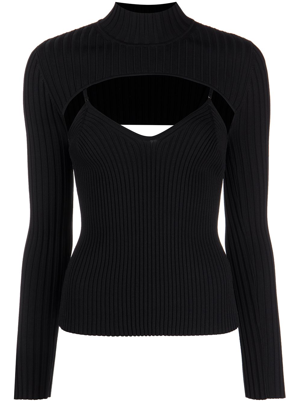 Image 1 of Simkhai cut-out ribbed-knit top