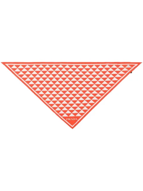 Prada Seidenschal mit geometrischem Print