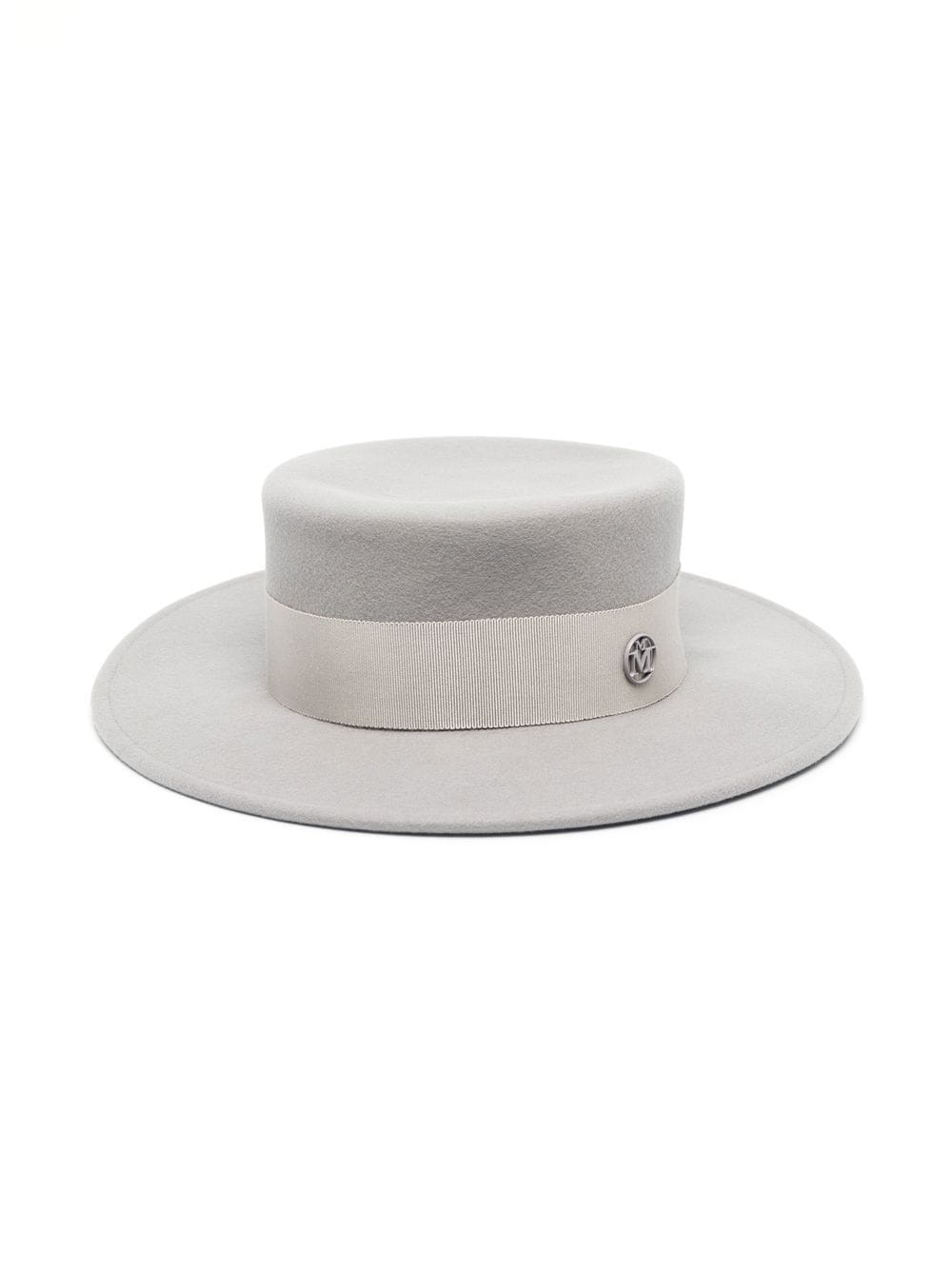 Shop Maison Michel Kiki Canotier Hat In Grey