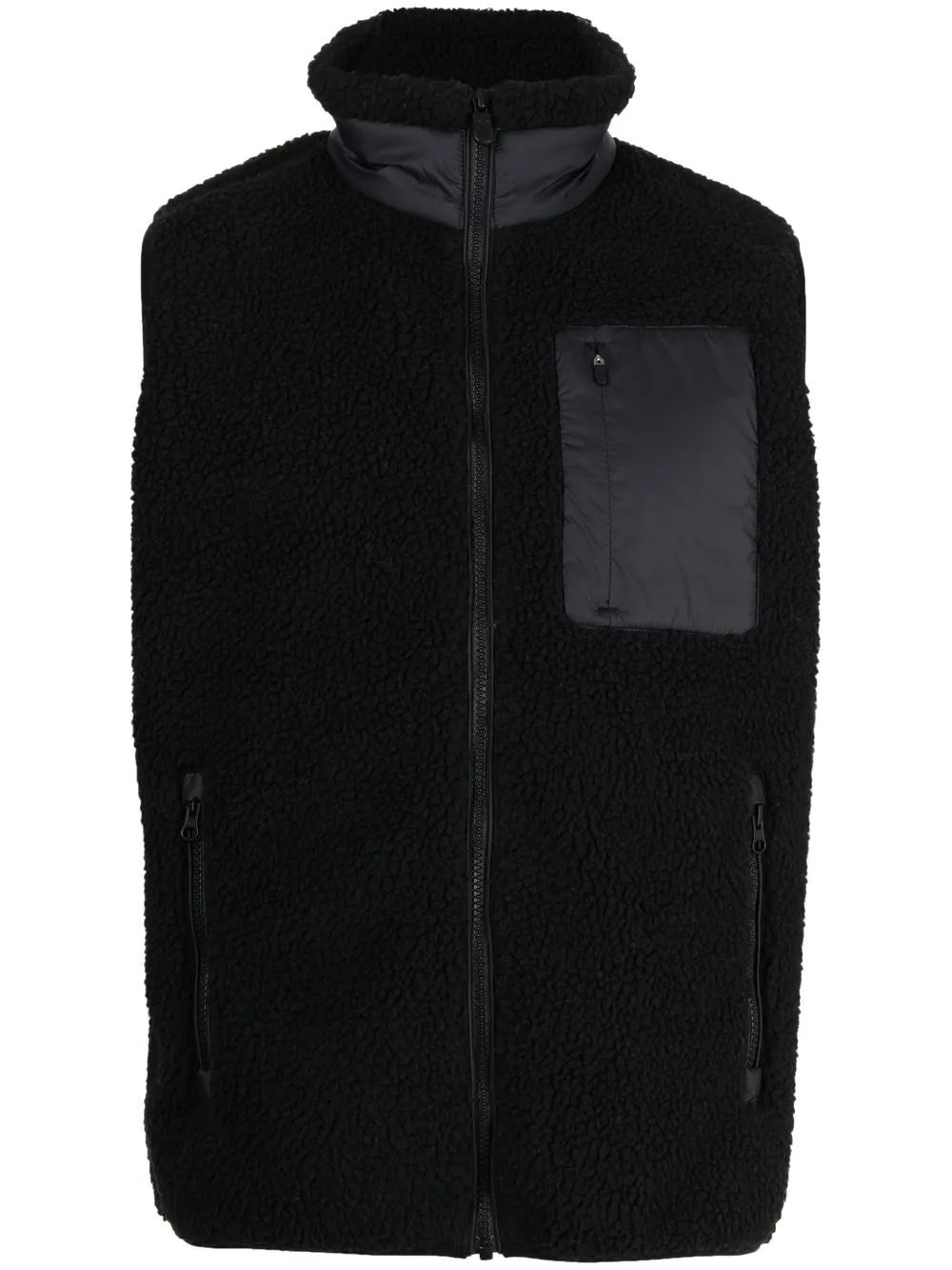 

Save The Duck fleece-texture zip-up gilet - Black