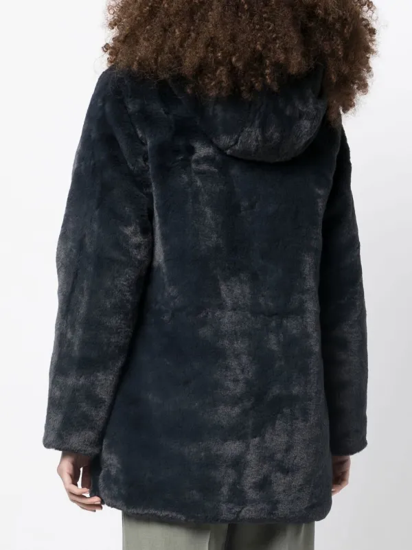 Duck faux-fur Hooded Jacket - Farfetch