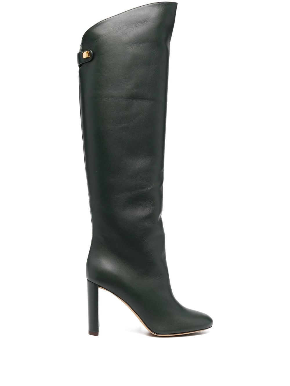Maison Skorpios knee-high leather boots - Verde