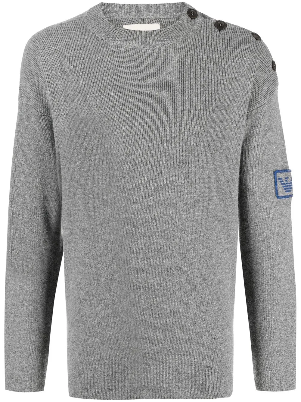 

Emporio Armani suéter con botones en el hombro - Gris