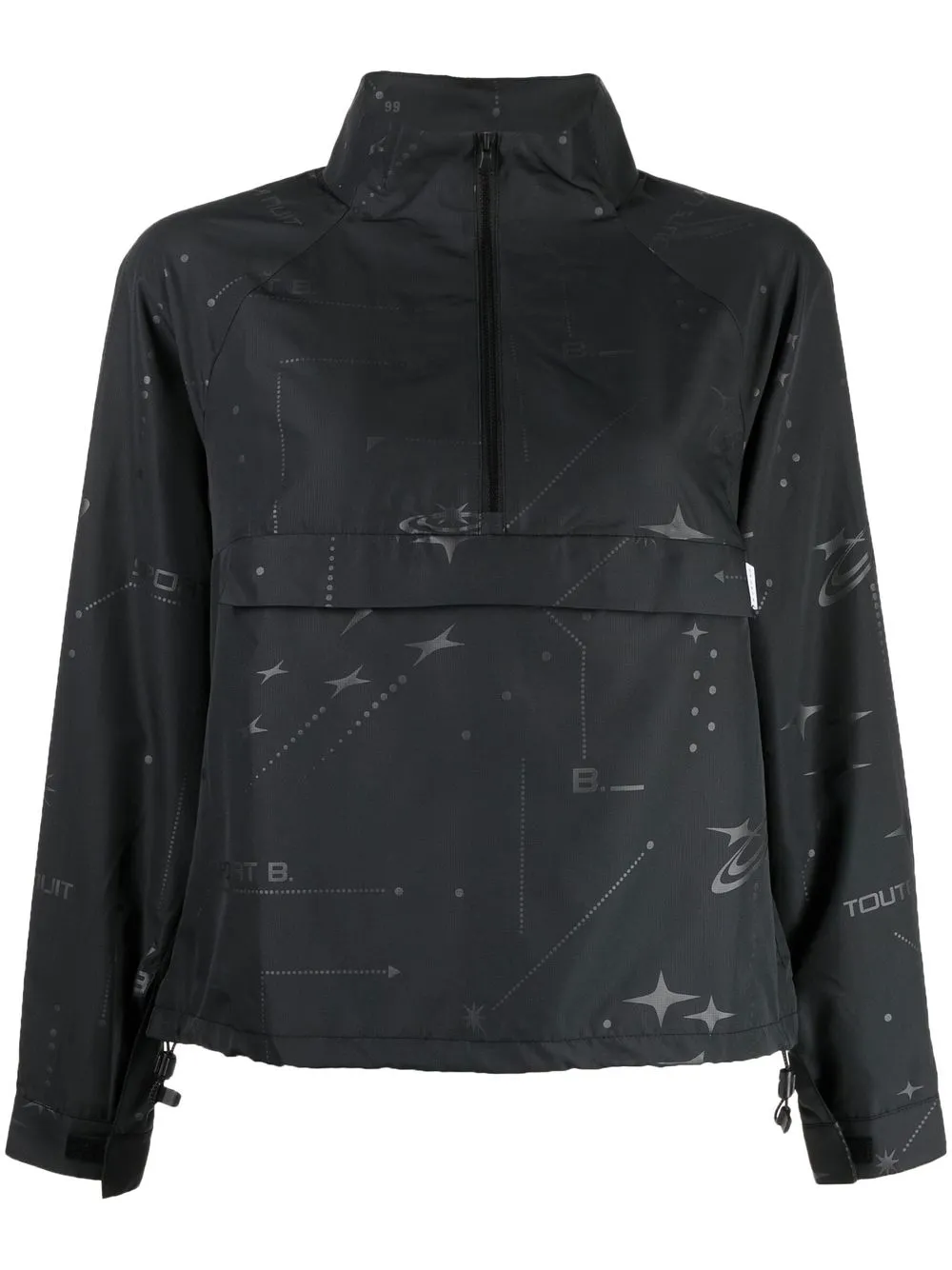 

SPORT b. by agnès b. logo-print half-zip sweatshirt - Black