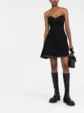 Alexander McQueen fringe detail strapless minidress - Black
